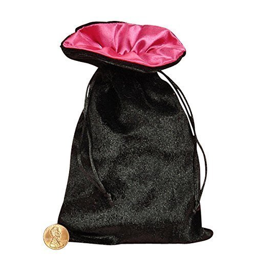 Premium Black Velvet & Pink Satin Tarot Rune Pouch - Handmade Divination Bag for Tarot Cards, Runes & Crystals | Perfect for Psychic Readings, Witchcraft & Spiritual Practices