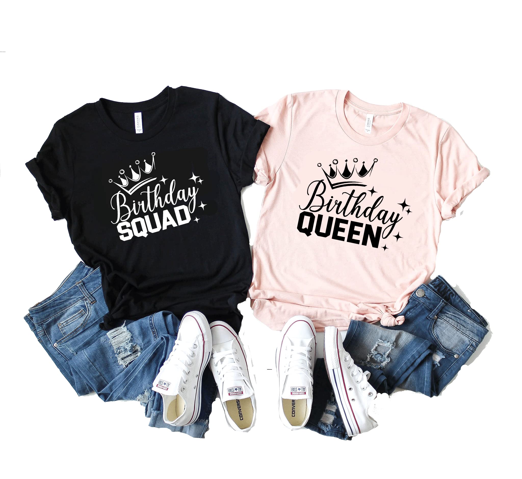 Birthday Queen T-Shirt for Women - Fun Birthday Squad Shirts & Party Outfits - Perfect Birthday Gift Idea for Celebrations & Girls Night Out