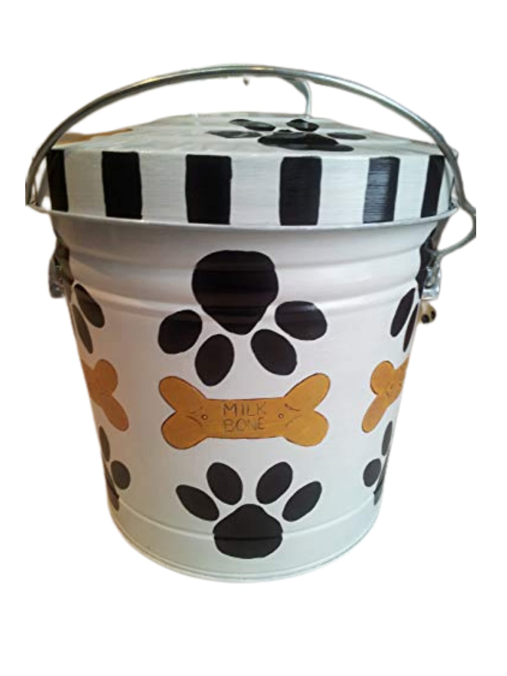 6 Gallon Hand Painted Decorative Trash Can - Elegant Waste Bin for Kitchen, Bathroom & Office - Eco-Friendly Garbage Can with Lid - Perfect for Home Decor & Waste Management