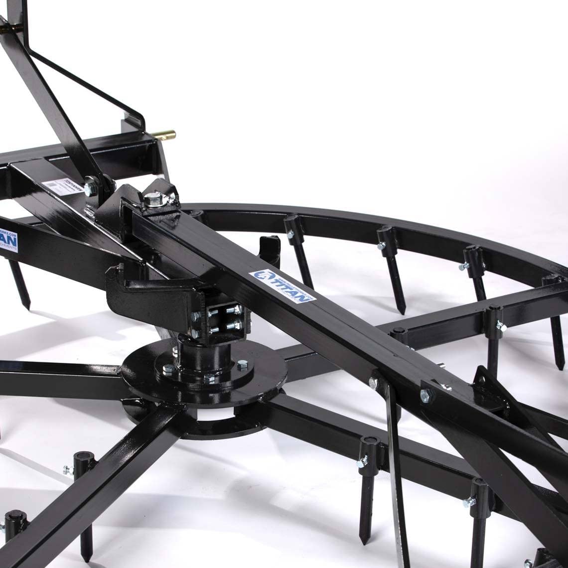 Titan Attachments 72-inch Arena Spin Harrow Rake Kit - Heavy Duty Pull Behind Harrow Rake for Soil Leveling, Field Prep & Arena Maintenance - Perfect for Farming, Landscaping and Equestrian Riding Arenas