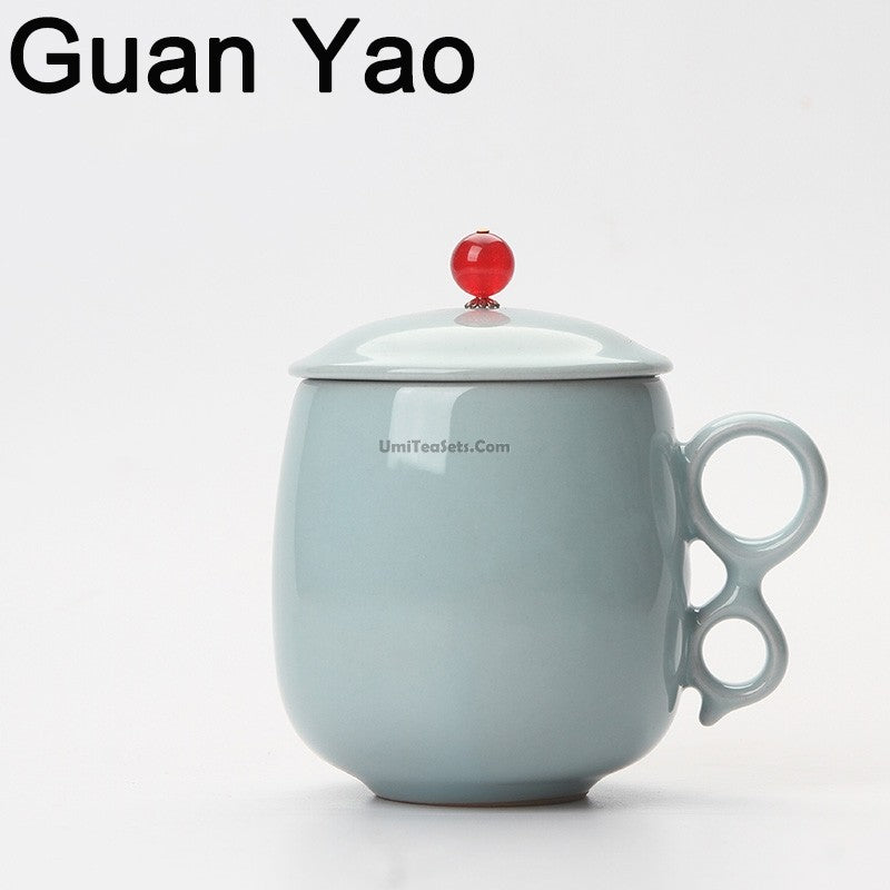 Premium Handcrafted Ice Crack Five Kilns Chinese Tea Cup - Authentic Ceramic Tea Cup for Gongfu Tea, Matcha, Herbal Tea - Perfect for Home, Office & Tea Ceremonies