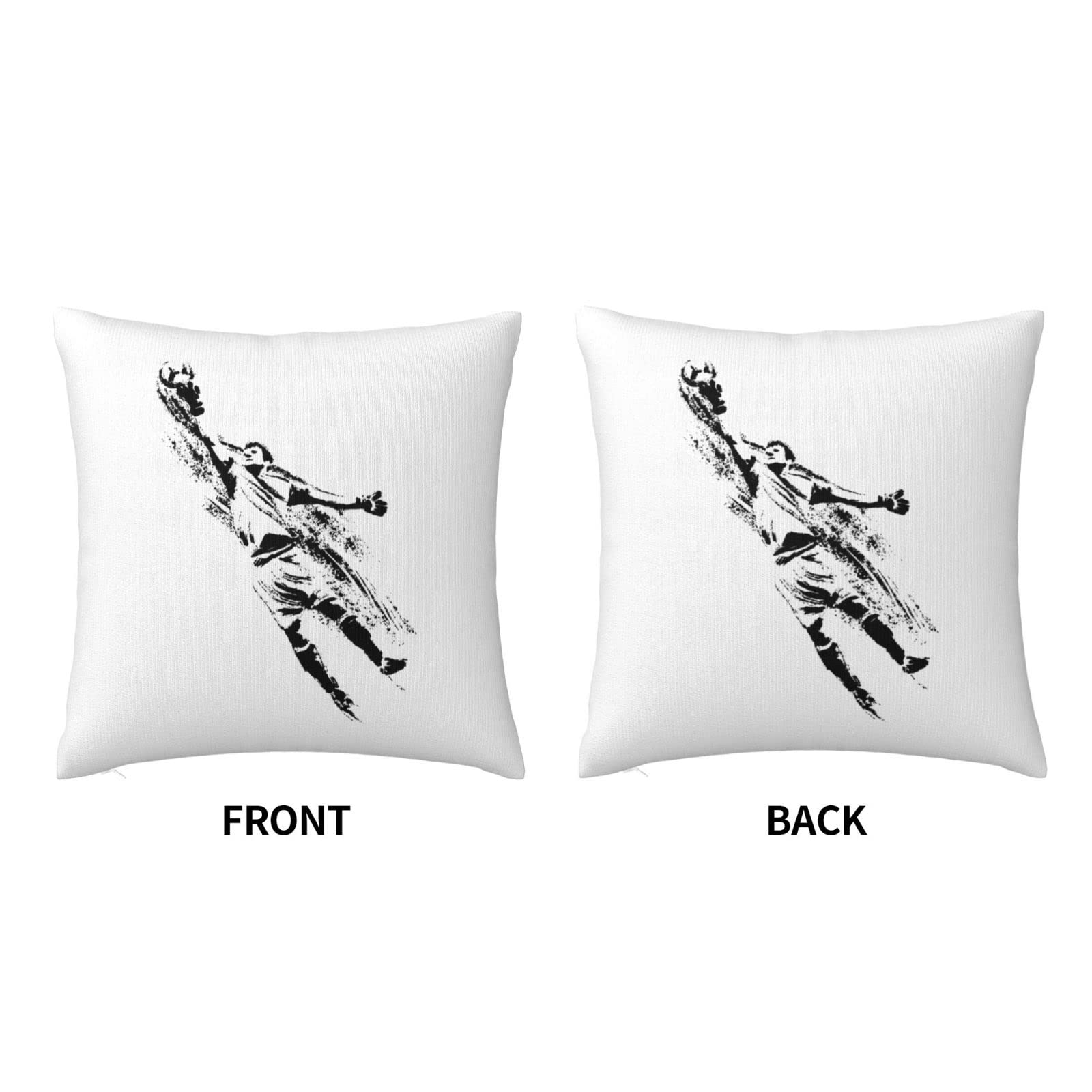 KOSPOGO 18x18 Inch Double-Sided Soccer Players Throw Pillow Covers - Soft Plush Decorative Pillow Cases for Sofa, Bedroom & Living Room - Perfect for Sports Fans Home Decor and Game Room Accessories