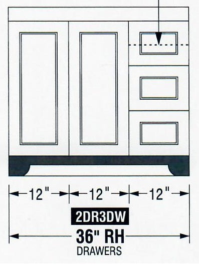 Natural Stain Bathroom Vanity with Quartz Countertop - 36