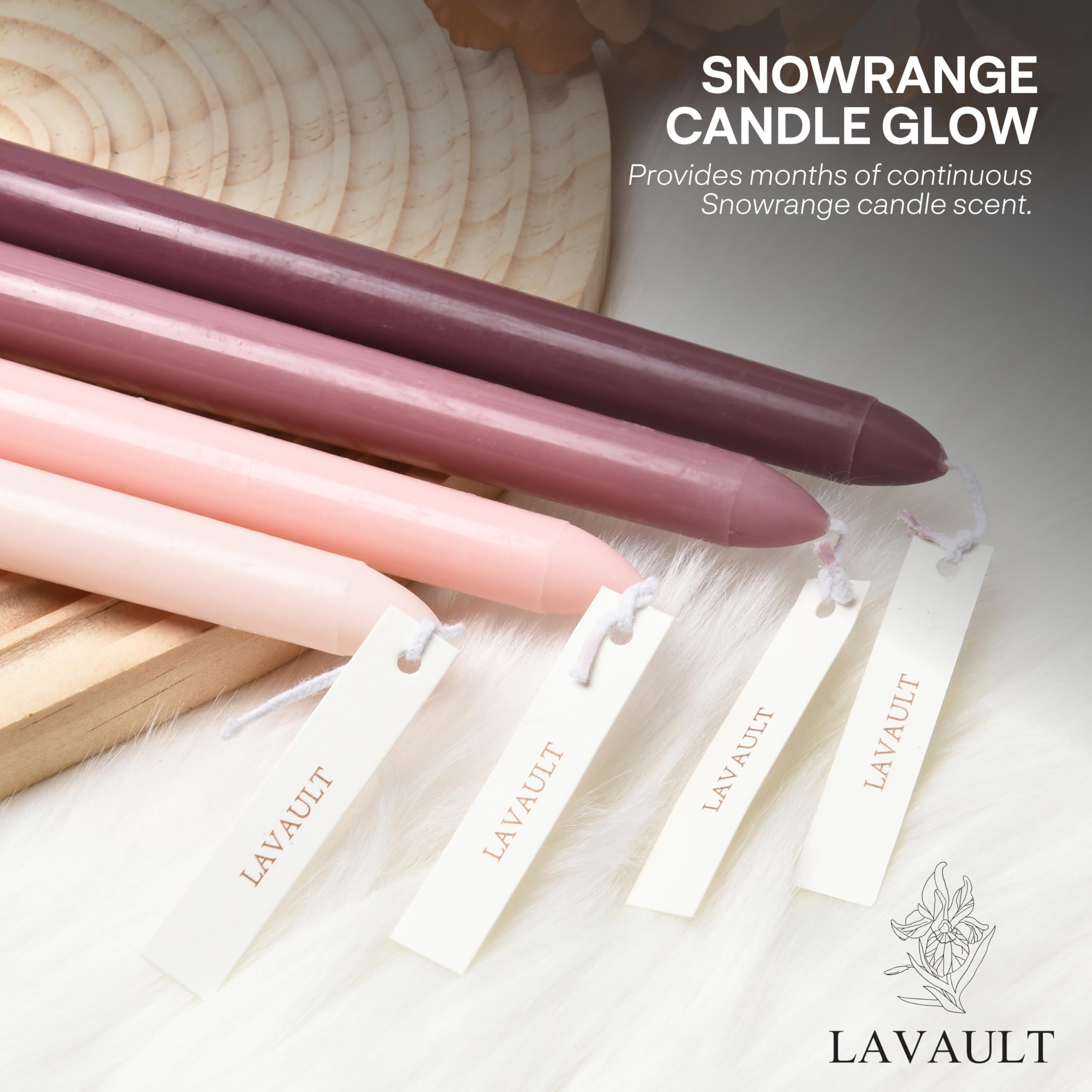 Gradient Taper Candles Set of 4 - Soy Wax Candlesticks for Romantic Dinner & Home Decor