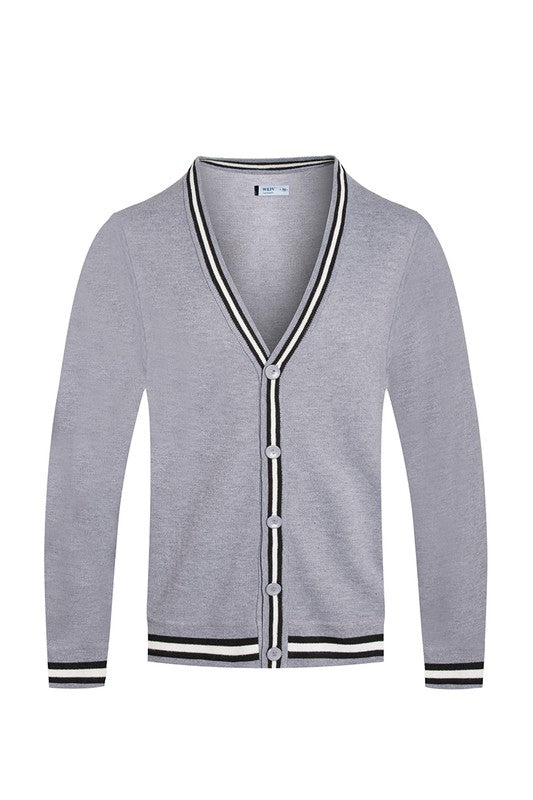 Two Stripe Cardigan for Women - Soft & Stylish Knit Sweater | Perfect for Casual Outfits, Office Wear & Cozy Evenings