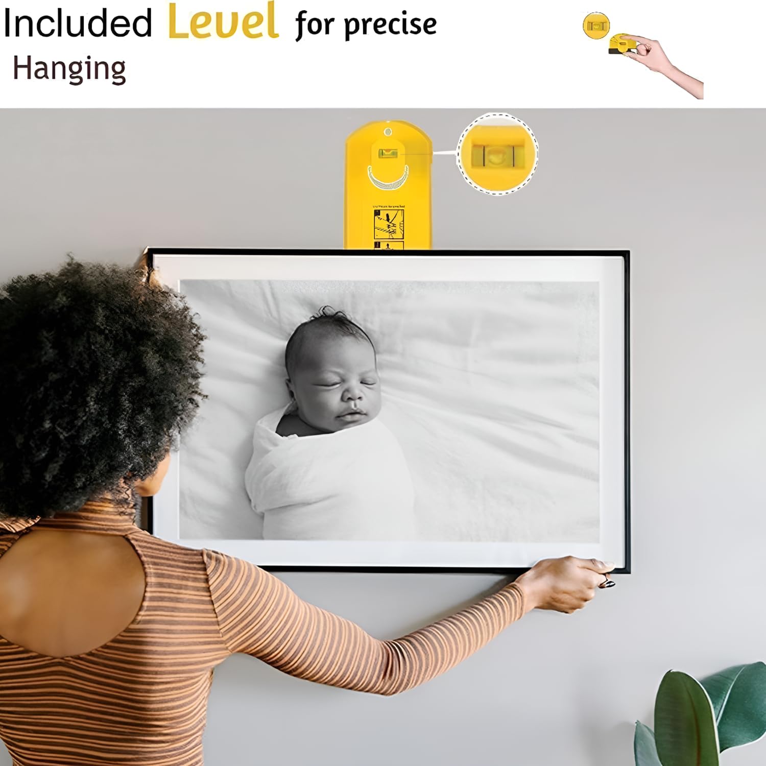 225-Piece Picture Hanging Kit with Easy Level Ruler, 2 Hammers & Wall Hanging Hardware - Perfect for Frames, Mirrors & Home Decor Installation