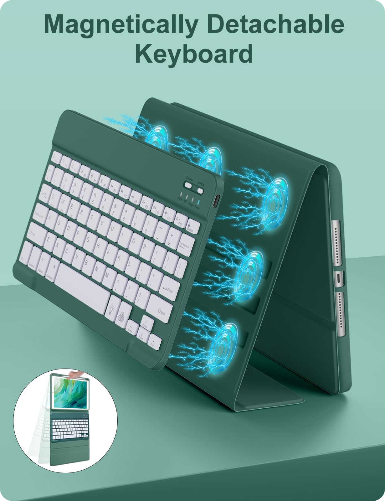 Hamile Backlit Wireless Keyboard Case for iPad 9th/8th/7th Gen, iPad Pro 10.5
