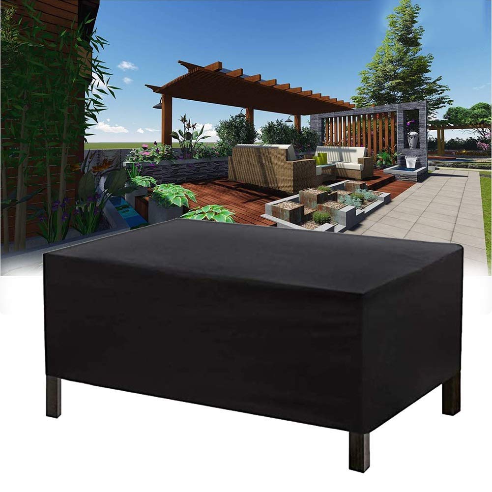 47x47x29in Waterproof Windproof Rectangular Patio Set Cover - Heavy Duty Oxford Fabric Outdoor Furniture Cover for Garden Table, Sofa & Chairs - Perfect for Patio, Deck & Backyard Protection from Rain, Sun & Dust