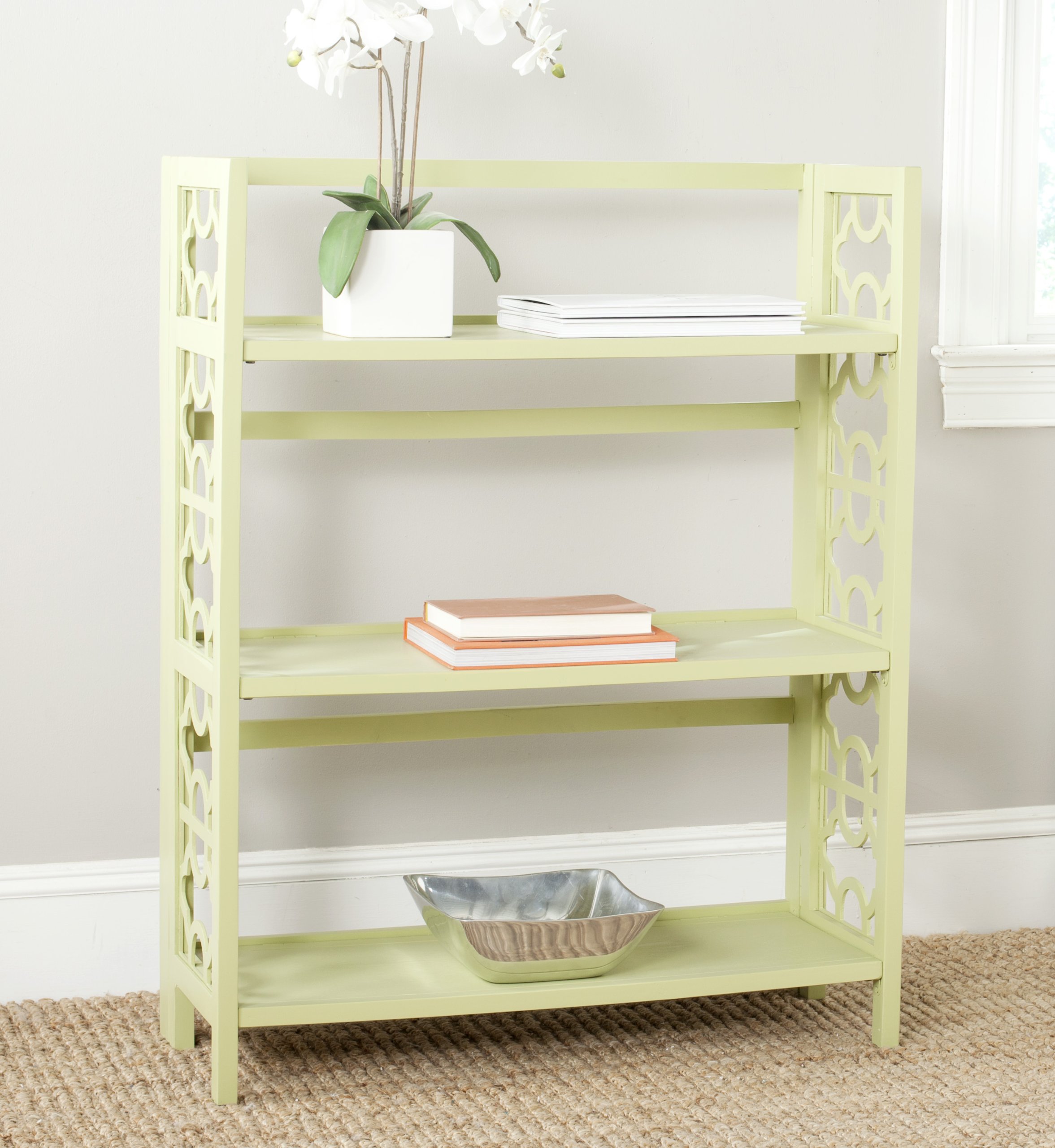 Safavieh American Homes Natalie Black 3-Shelf Bookcase - Modern Wooden Bookshelf for Living Room, Bedroom & Office Storage - Stylish Home Decor Organizer for Books, Plants & Display Items