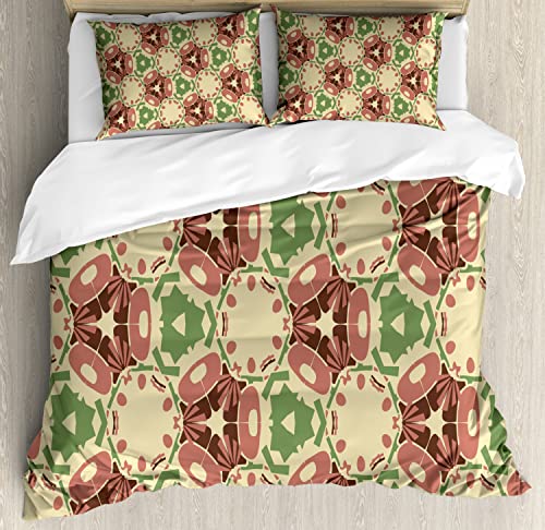 Beige and Reseda Green