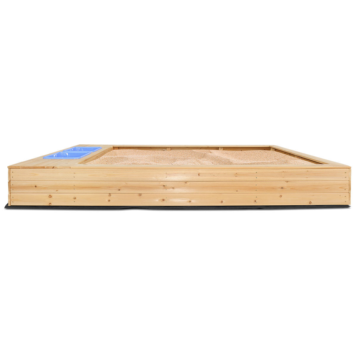 Large Durable Rectangular Sandbox for Kids - Outdoor Play Sand Pit for Backyard, Beach & Garden Fun