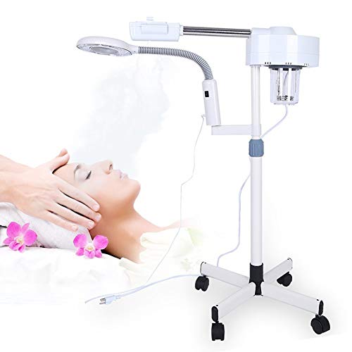 2-in-1 Facial Steamer & LED Magnifying Lamp - Professional Spa & Salon Skin Care Equipment for Deep Cleansing, Blackhead Removal & Facial Treatment | Perfect for Home & Professional Use