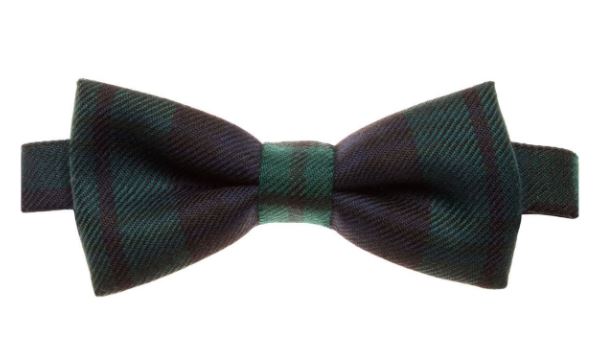 Elegant Black Watch Tartan Bow Tie for Men - Classic Scottish Plaid Pattern - Perfect for Weddings, Parties & Formal Events