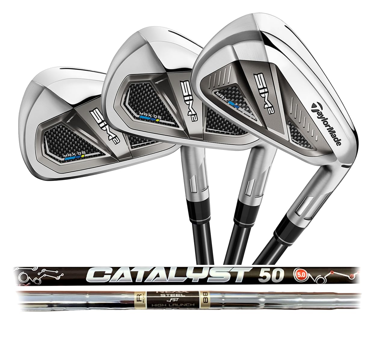 Custom TaylorMade SIM 2 Max OS Iron Set - Premium Golf Clubs for Men & Women | Perfect for Driving Range, Course Play & Tournament Training