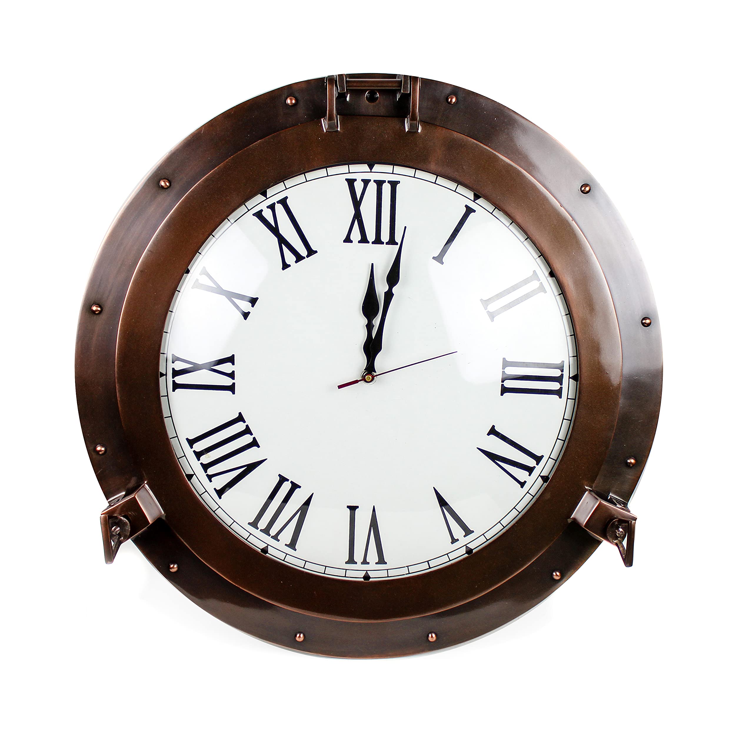 Nagina International Antique Copper Nautical Ship Porthole Mirror - 20 Inch Rustic Maritime Decor for Home & Office | Perfect for Coastal, Beach House, or Nautical Theme Rooms