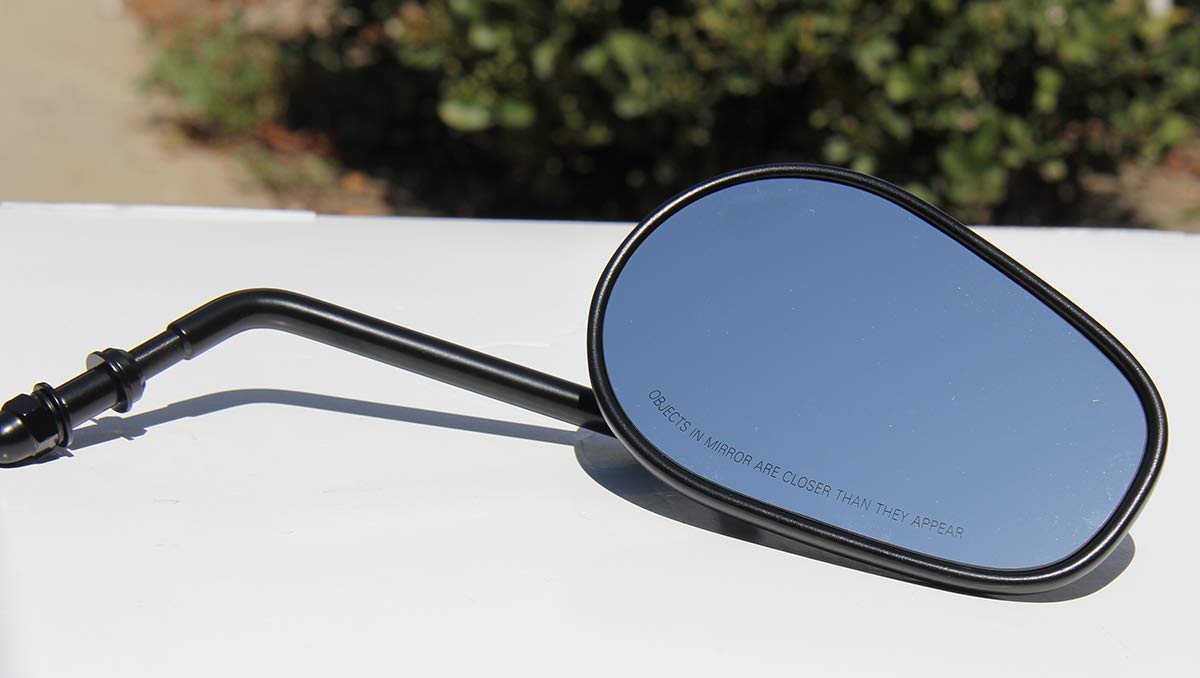 Black CNC Long Stem Custom Mirrors for 2017 Harley-Davidson Softail Slim S FLSS - Durable Motorcycle Accessories for Enhanced Safety & Style on Cruiser Rides