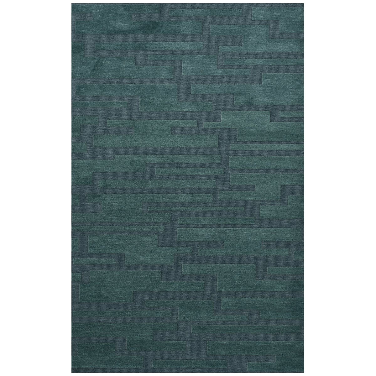 Dalyn Rugs Dover DV6 Area Rug - 8' x 10' Teal Blue Modern Geometric Design - Perfect for Living Room, Bedroom or Office Decor