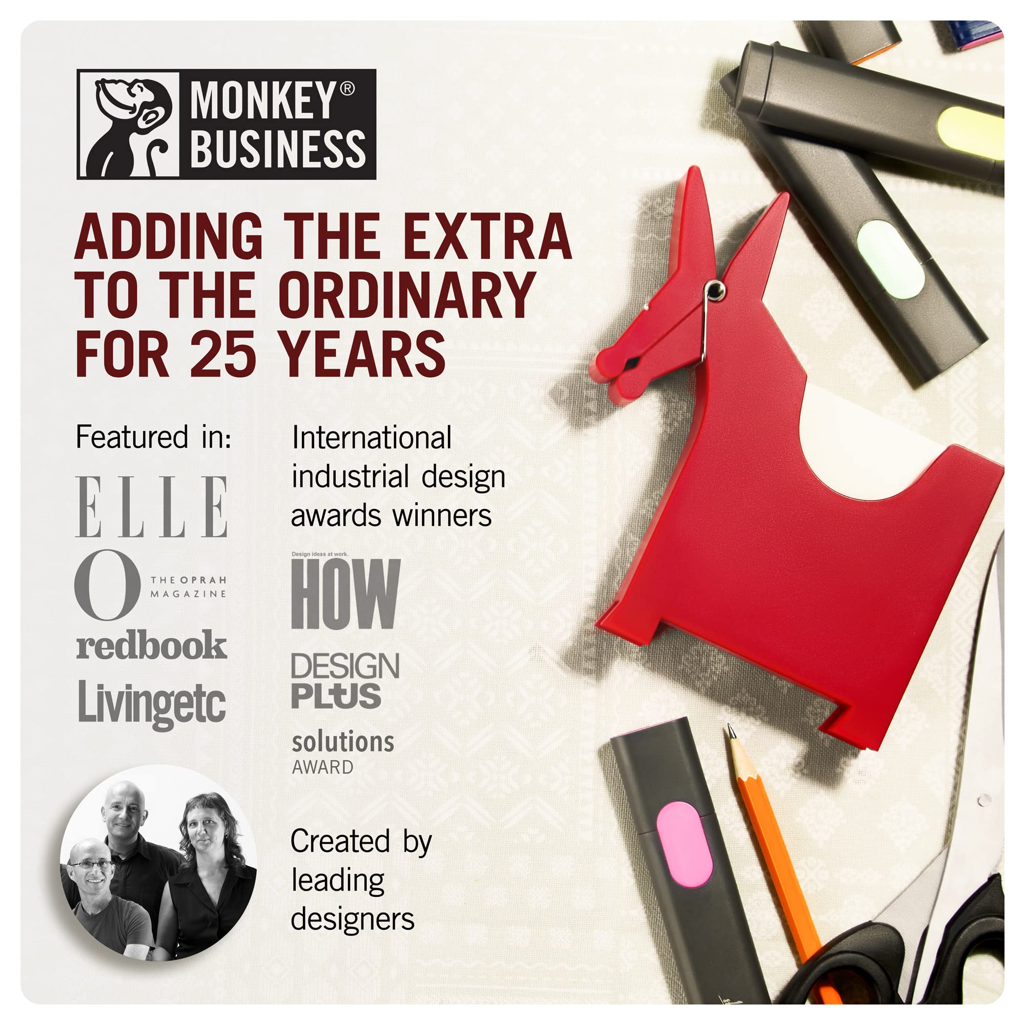 Morris the Donkey Desktop Memo Holder - Cute Office Supplies & Funny Desk Decor for Sticky Notes | Perfect Desk Organizer for Home Office, Workstation & School | Adorable Donkey-Shaped Note Holder by Monkey Business