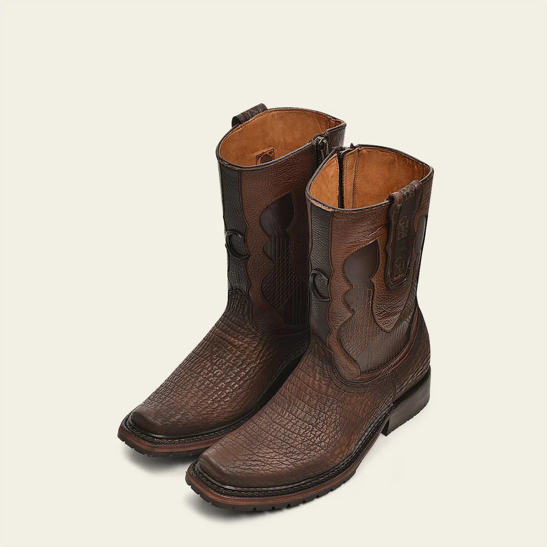 Men's Cuadra Tobacco Casual Cowboy Shark Boots - Western Style Leather Boots for Riding, Work & Outdoor Adventures