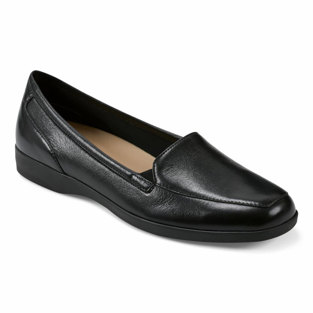 Easy Spirit Women's Devitt Black M Slip-On Loafers - Comfortable Casual Shoes for Work, Travel & Everyday Wear