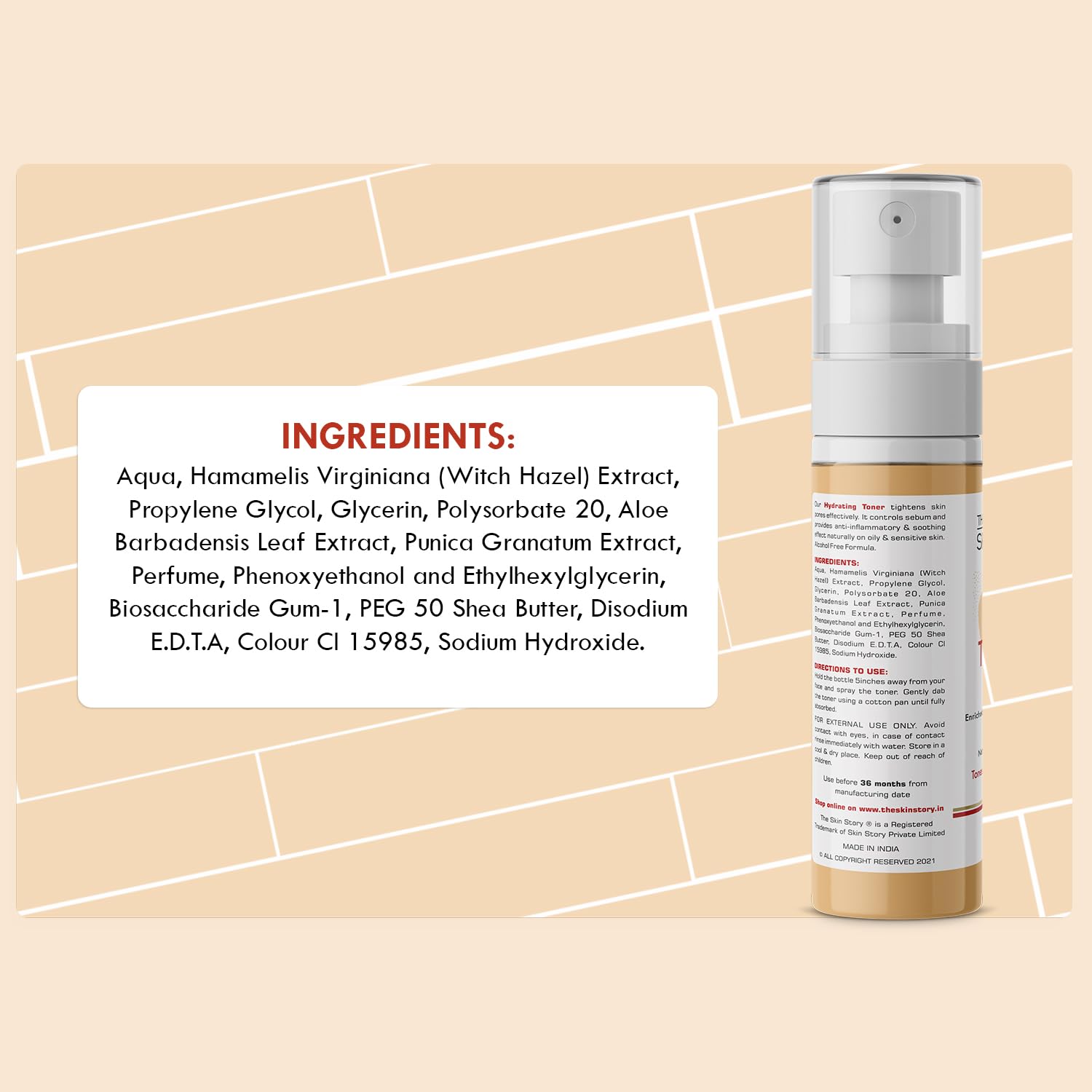 The Skin Story Hydrating & Pore Minimizing Toner 100ml - Witch Hazel, Pomegranate & Aloe Vera for Flawless, Glassy Skin | Smoother, Tighter & Radiant Complexion | Paraben-Free | Perfect for Daily Skincare Routine & Post-Cleansing Treatment