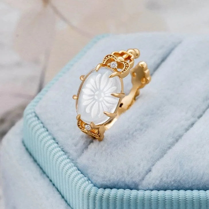 Elegant Clear Quartz Flower CZ Ear Clip Ear Cuff for Women | Dainty Boho Jewelry for Everyday Wear & Special Occasions | Perfect Gift for Bridesmaids, Birthday & Anniversary