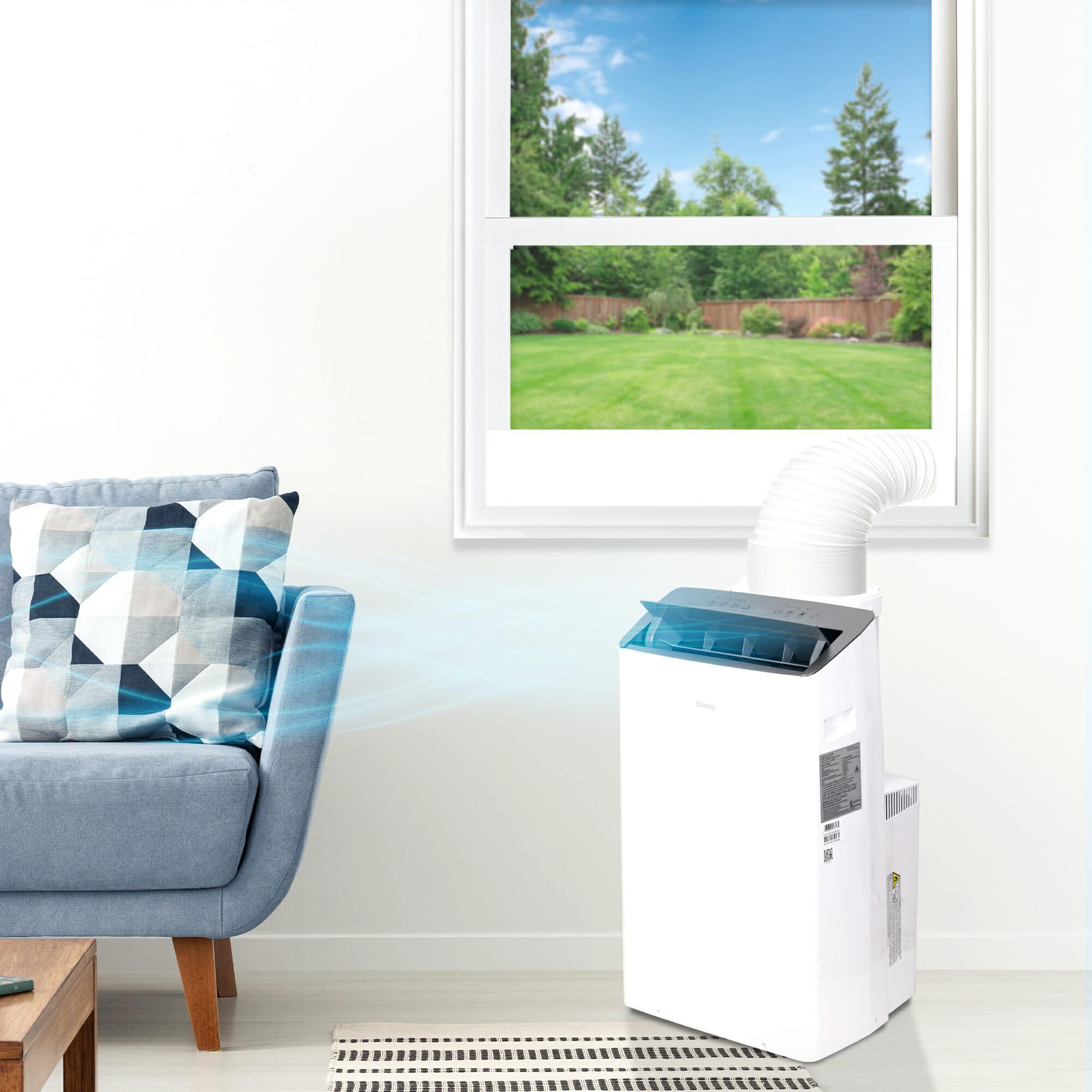 Danby DPA120B9IWDB6 14,000 BTU (12,000 SACC) 3-in-1 Inverter Portable Air Conditioner - Cool, Dehumidify & Fan Modes for Home, Office & Bedroom Use