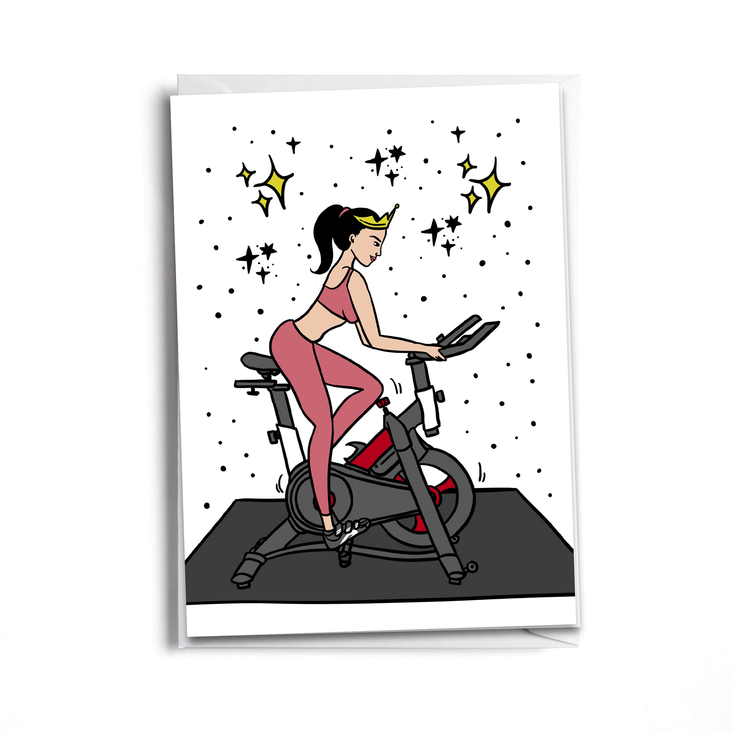 Pelo Lover Inspired Greeting Card - Perfect for Cycling Queen, Fitness Enthusiast, Mom & Spin Lover | Birthday, Thank You & Appreciation Gift for Peloton Riders