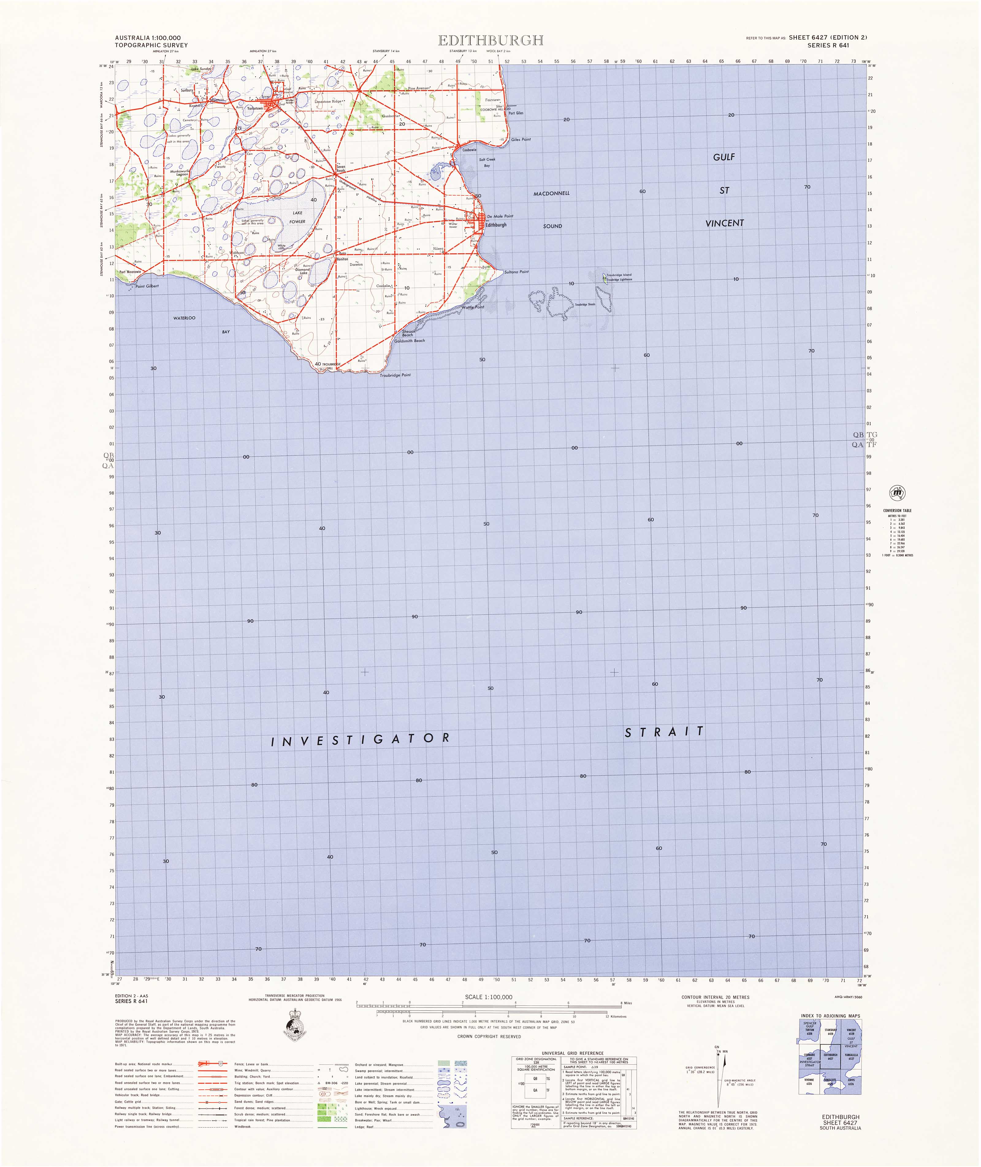 1:100k Topographic Map of Edithburgh - Detailed Hiking, Camping & Outdoor Adventure Map for Explorers & Travelers