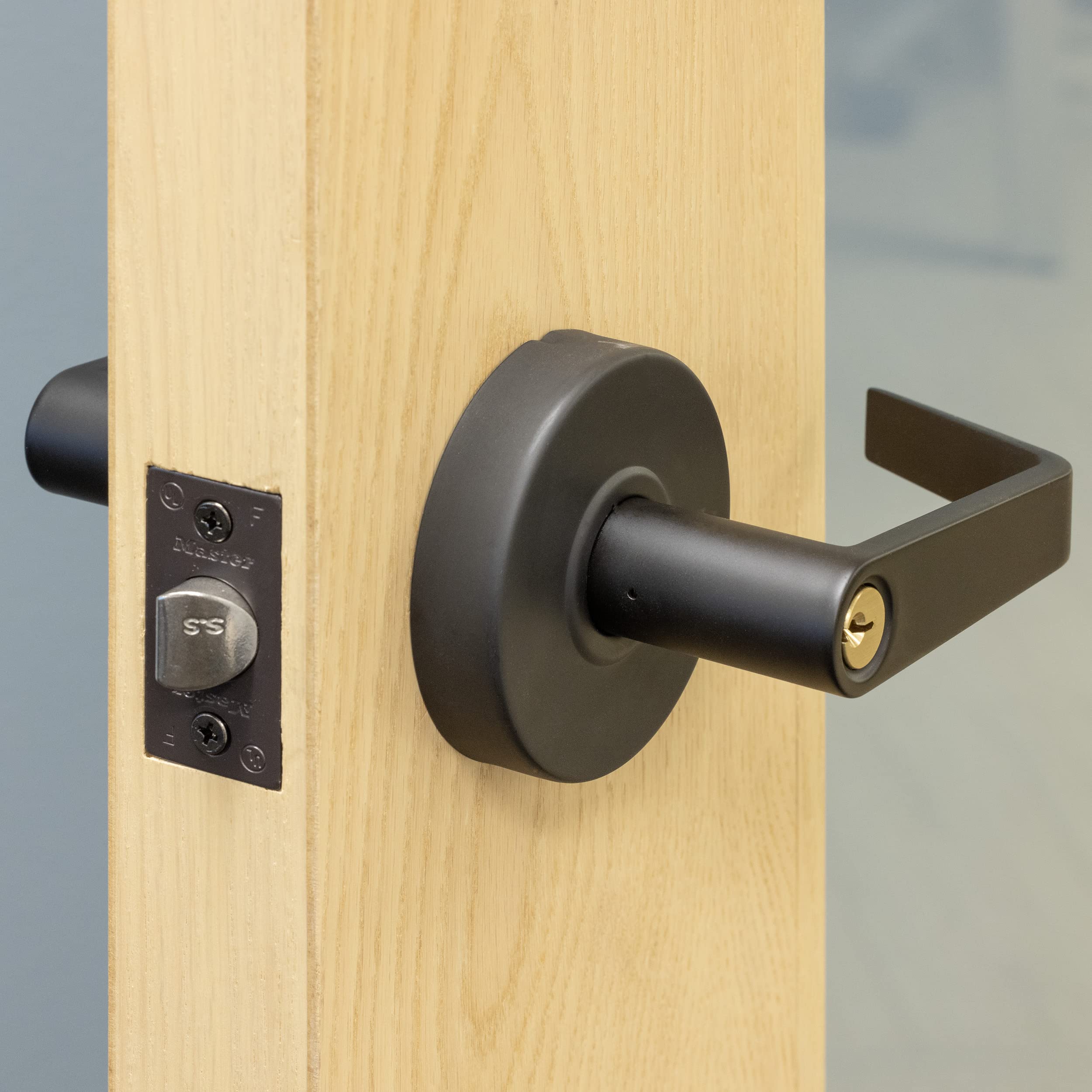 Master Lock SLCHCR10B Heavy Duty Grade 2 Commercial Classroom Door Lock - Lever Style with Bump Stop Technology, Oil Rubbed Bronze Finish - Ideal for Schools, Offices & High-Traffic Areas