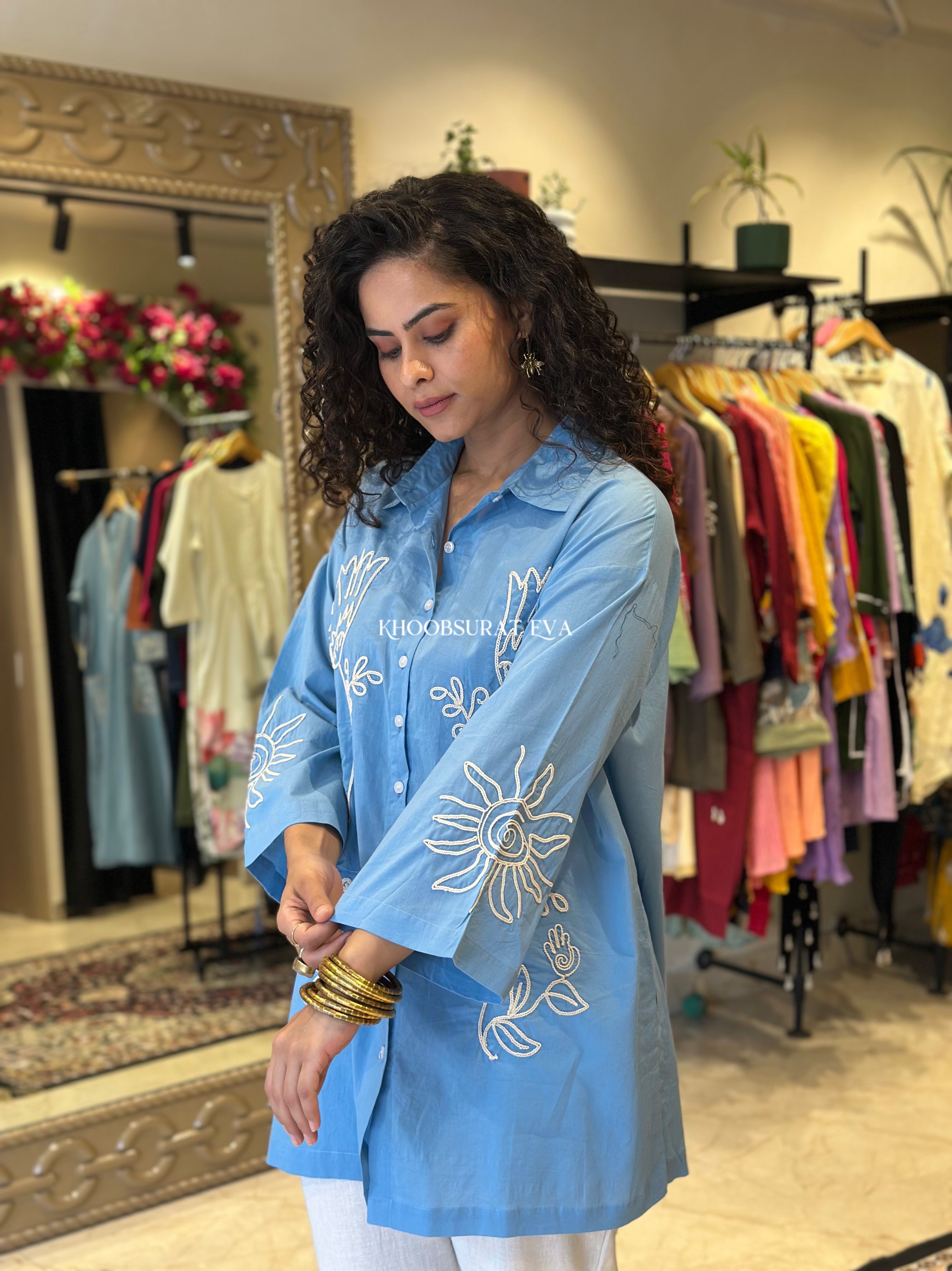 Stylish Oversized Shirt Set for Women - Trendy Loose Fit Casual Blouse & Pants Outfit | Perfect for Streetwear, Work Office & Weekend Outings