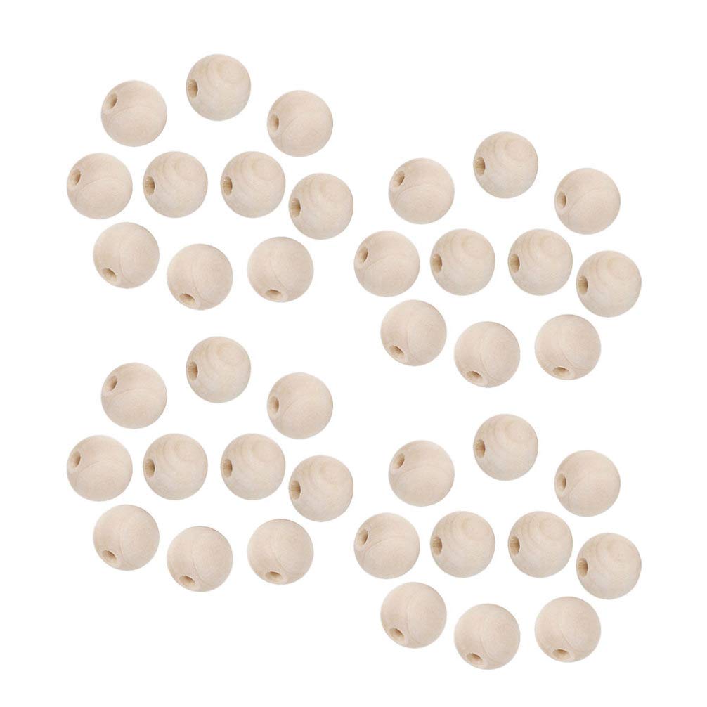 100pcs Natural Wood Spacer Beads for Bracelet Making - Round Wooden Beads for DIY Jewelry Crafting - Perfect for Handmade Bracelets, Necklaces & Beaded Accessories