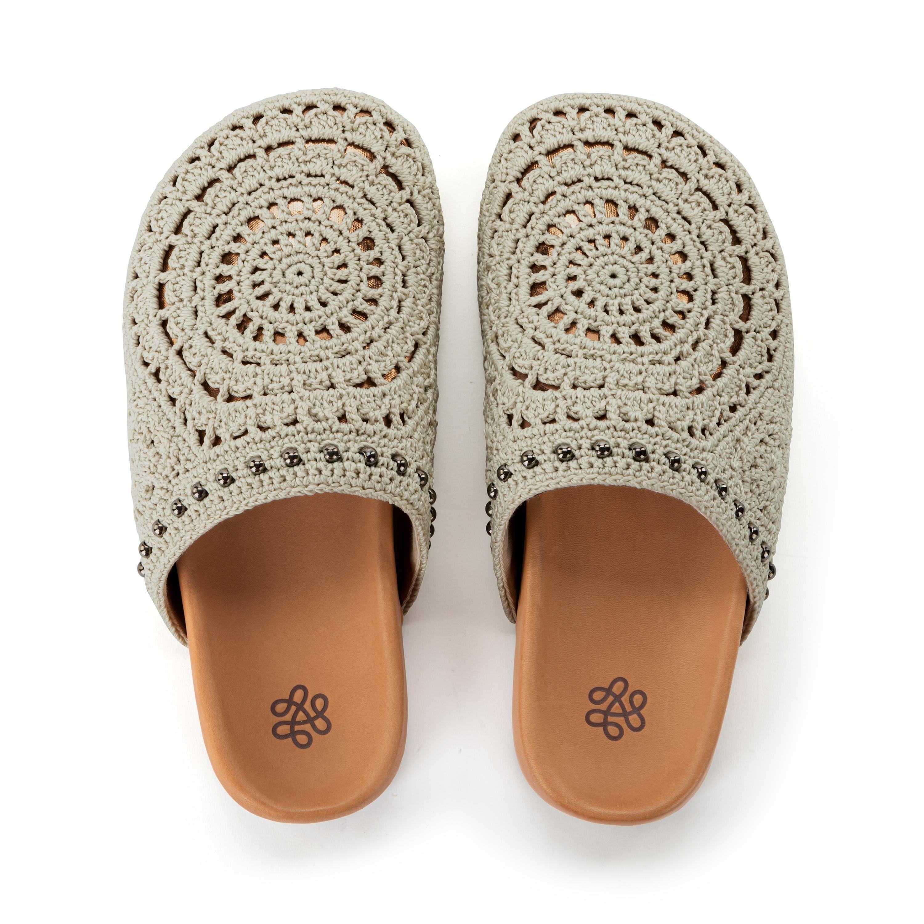Bolinas Crochet Clogs for Women - Comfortable Handmade Summer Slide Sandals with Arch Support - Perfect for Beach, Pool, and Casual Outings