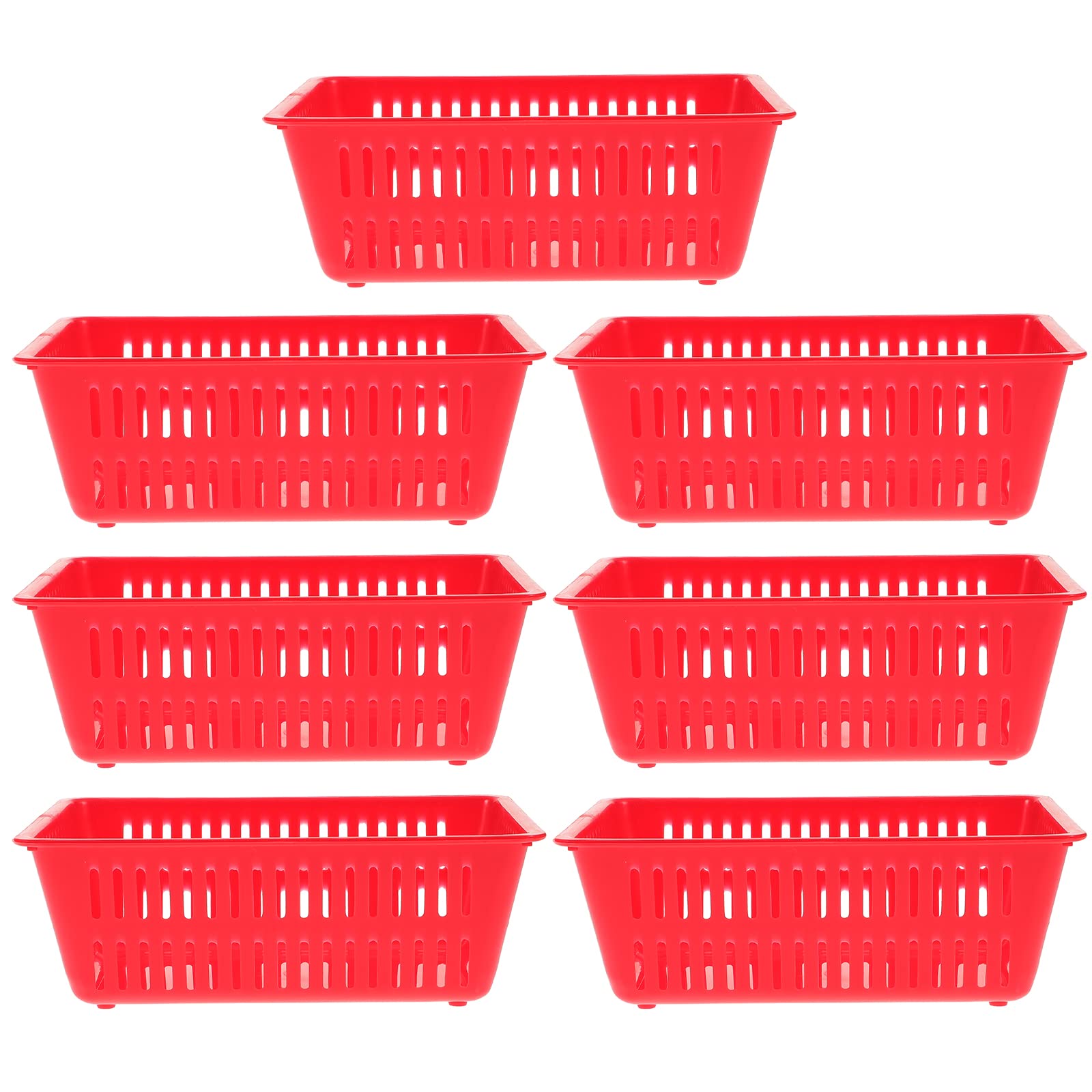 7pcs Plastic Coin Storage Baskets - Small Organizer Bins for Kitchen, Bathroom & Office