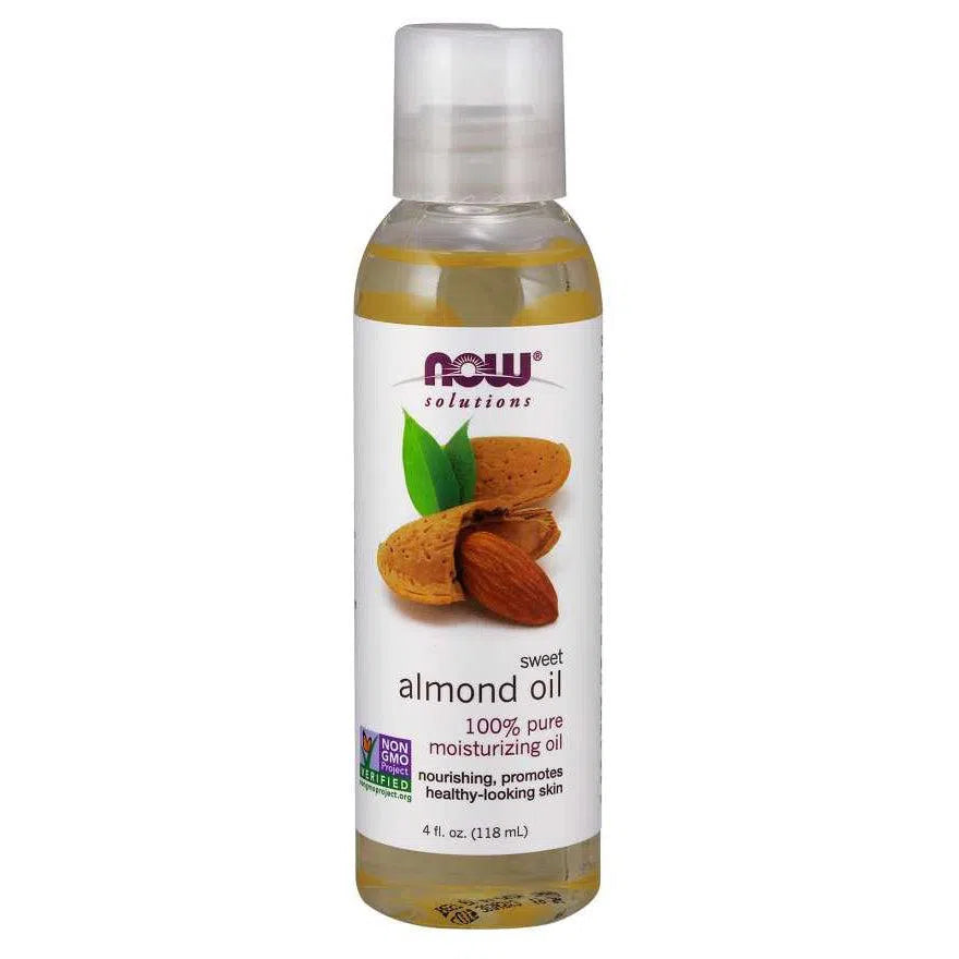 NOW Solutions Sweet Almond Oil - 100% Pure, Cold Pressed, Natural Moisturizer for Skin & Hair Care - Perfect for Massage, Aromatherapy & DIY Beauty Recipes