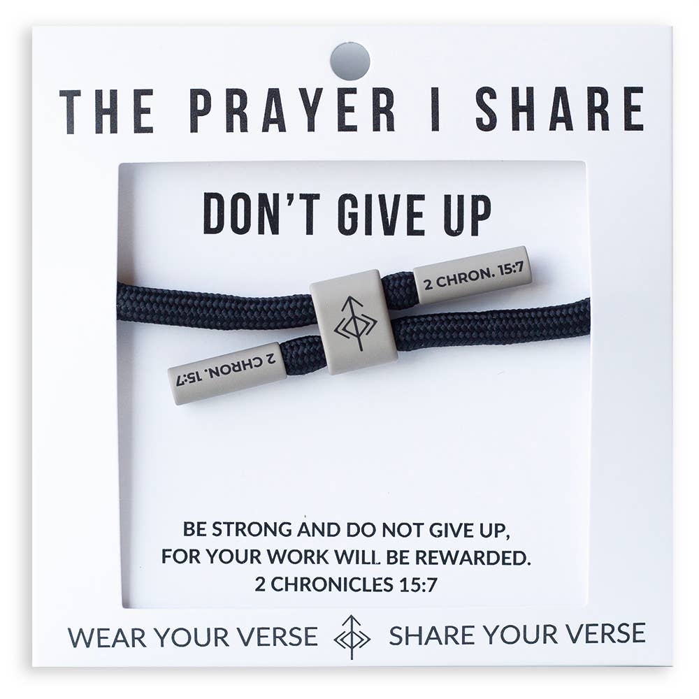 Don't Give Up Christian Cord Bracelet - Inspirational Faith Jewelry for Men & Women - Perfect for Daily Wear, Gifts & Spiritual Encouragement