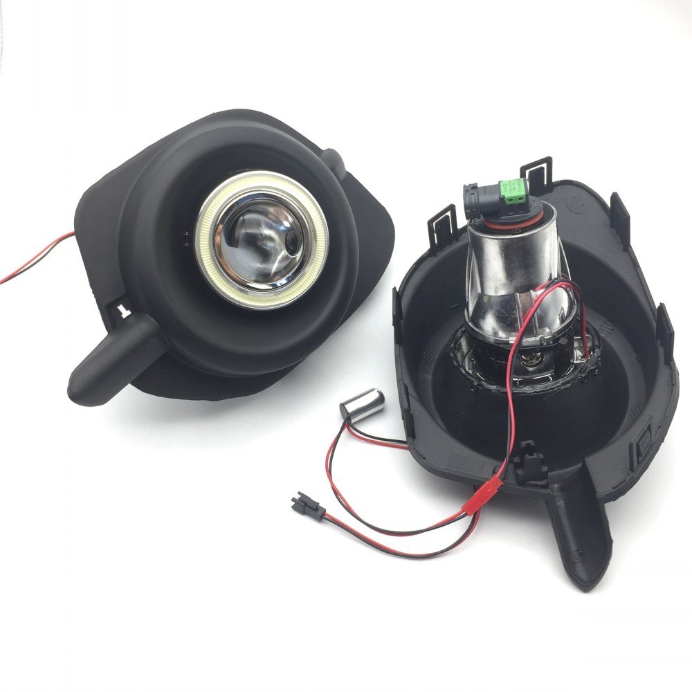 High-Performance LED DRL Angel Eyes Fog Lights - Exact Fit Replacement for Mitsubishi Pajero Sport/Montero Sport - Perfect for Off-Roading, Night Driving & Enhanced Visibility