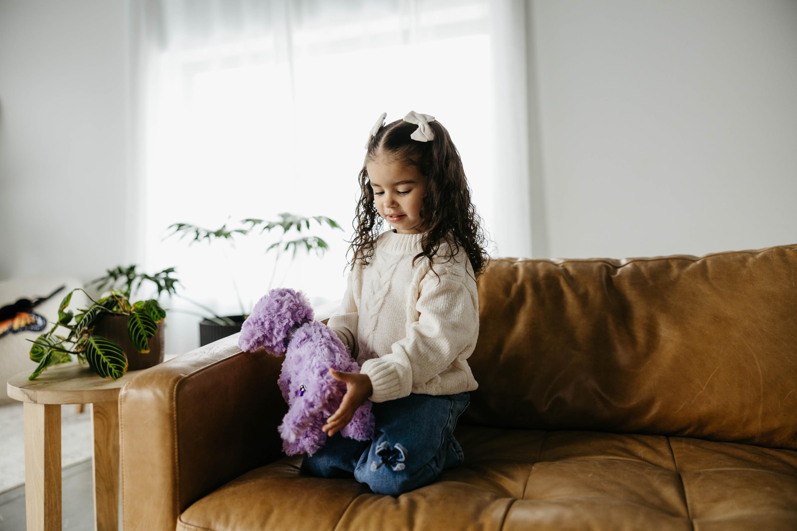 Soft & Cuddly Scruffy Dog Plush Toy - 9 Inch Purple Stuffed Animal, Perfect Gift for Girls & Kids | Great for Birthday Presents, Nursery Decor & Comfort Companions