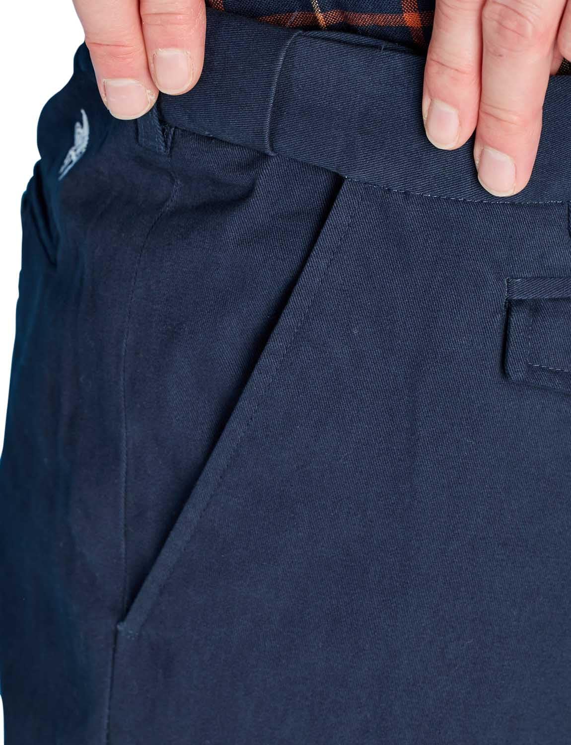 Pegasus Men's Stretch Cotton Chino Pants - Comfortable Slim Fit Casual Dress Pants with Elastic Waistband for Office, Travel & Everyday Wear