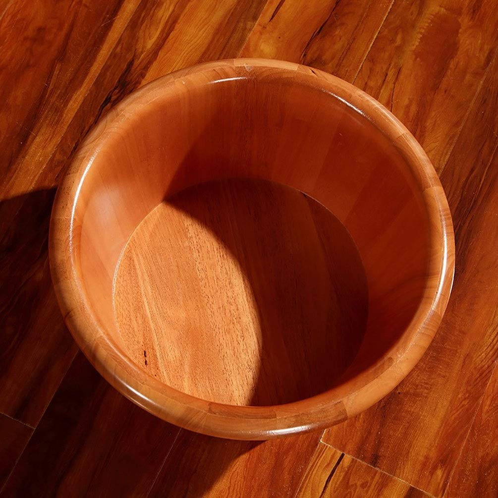 Premium Wooden Foot Bath Massager Tub - Solid Wood Sauna Bucket for Relaxing Foot Spa & Aromatherapy | Perfect for Home Spa, Stress Relief & Self-Care Rituals
