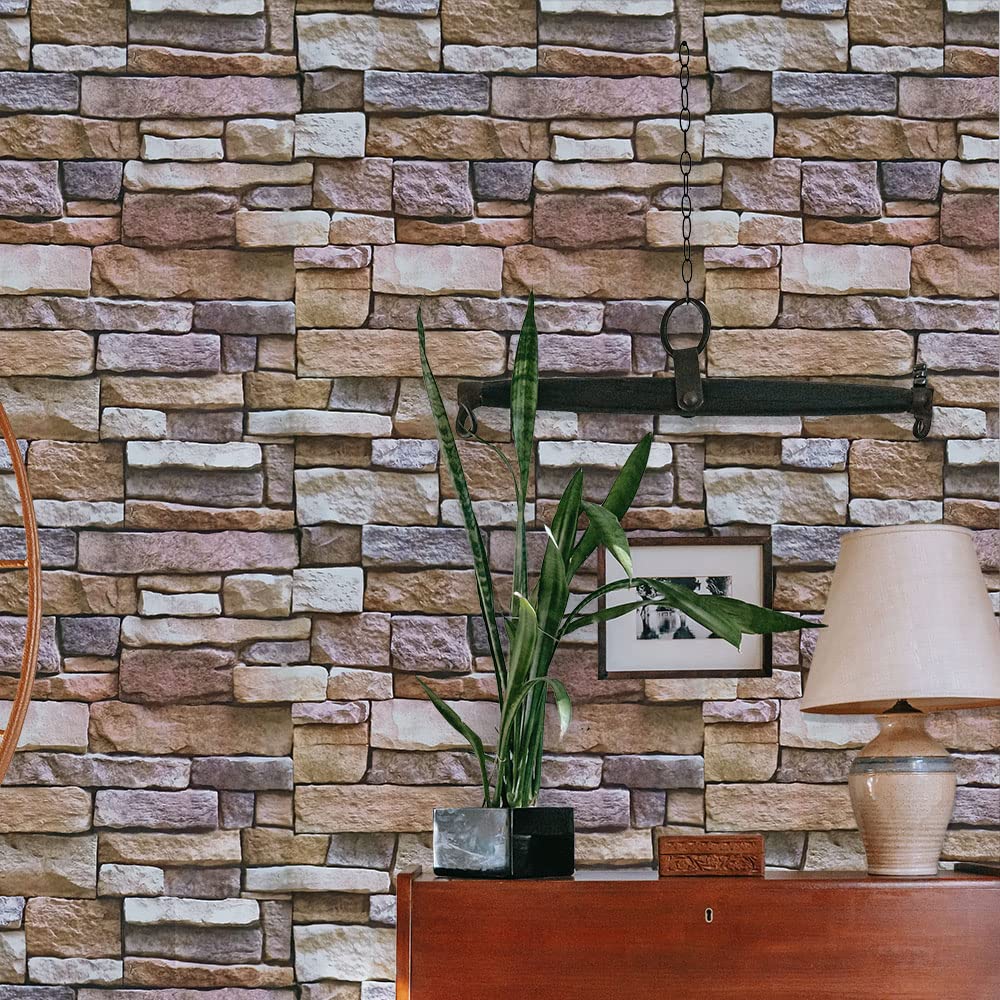 Self-Adhesive Faux Brick Wallpaper - 17.7