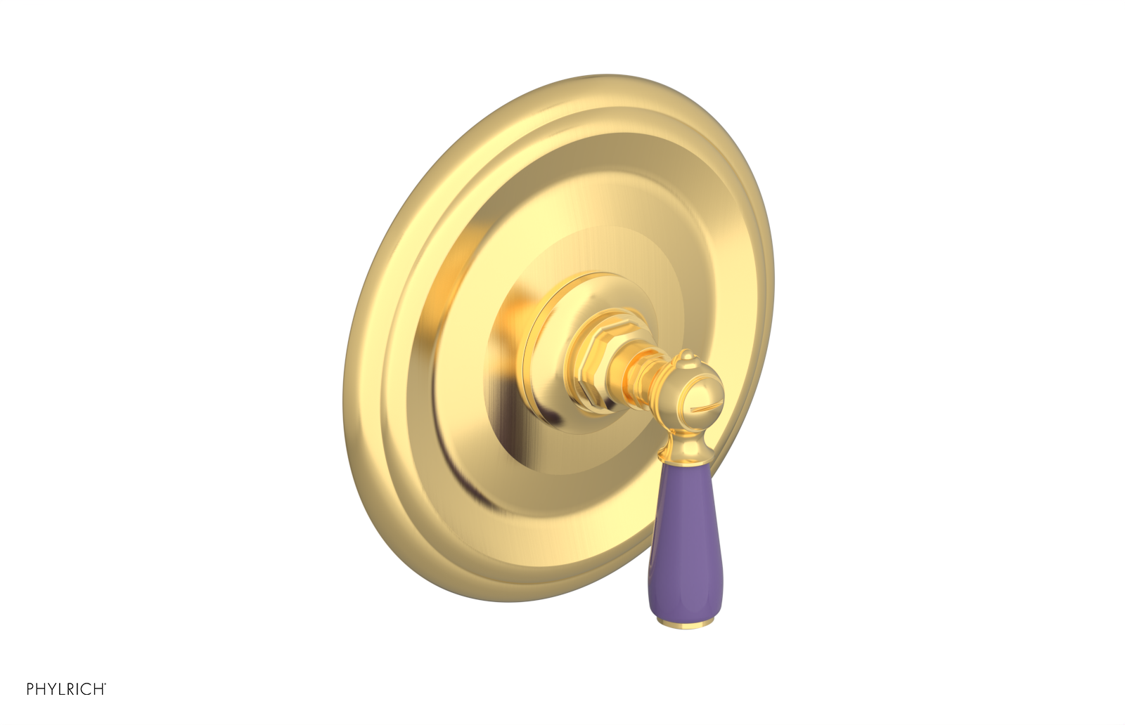 Jamestown Pressure Balance Shower Trim Kit with Purple Accents - 4