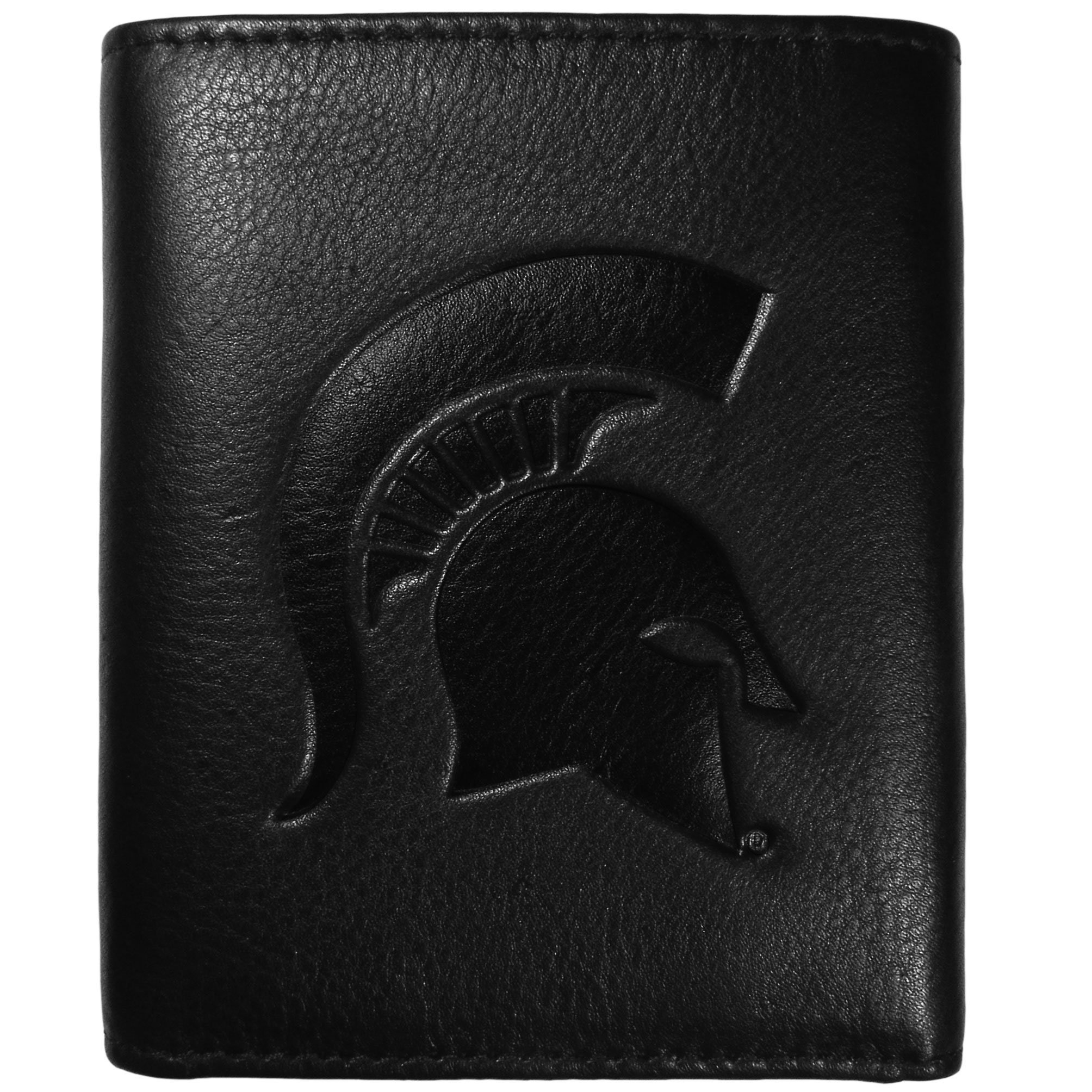 NCAA Unisex Embossed Leather Tri-fold Wallet - Slim RFID Blocking Bifold Credit Card Holder for Men & Women - Perfect for Travel, Business & Everyday Use