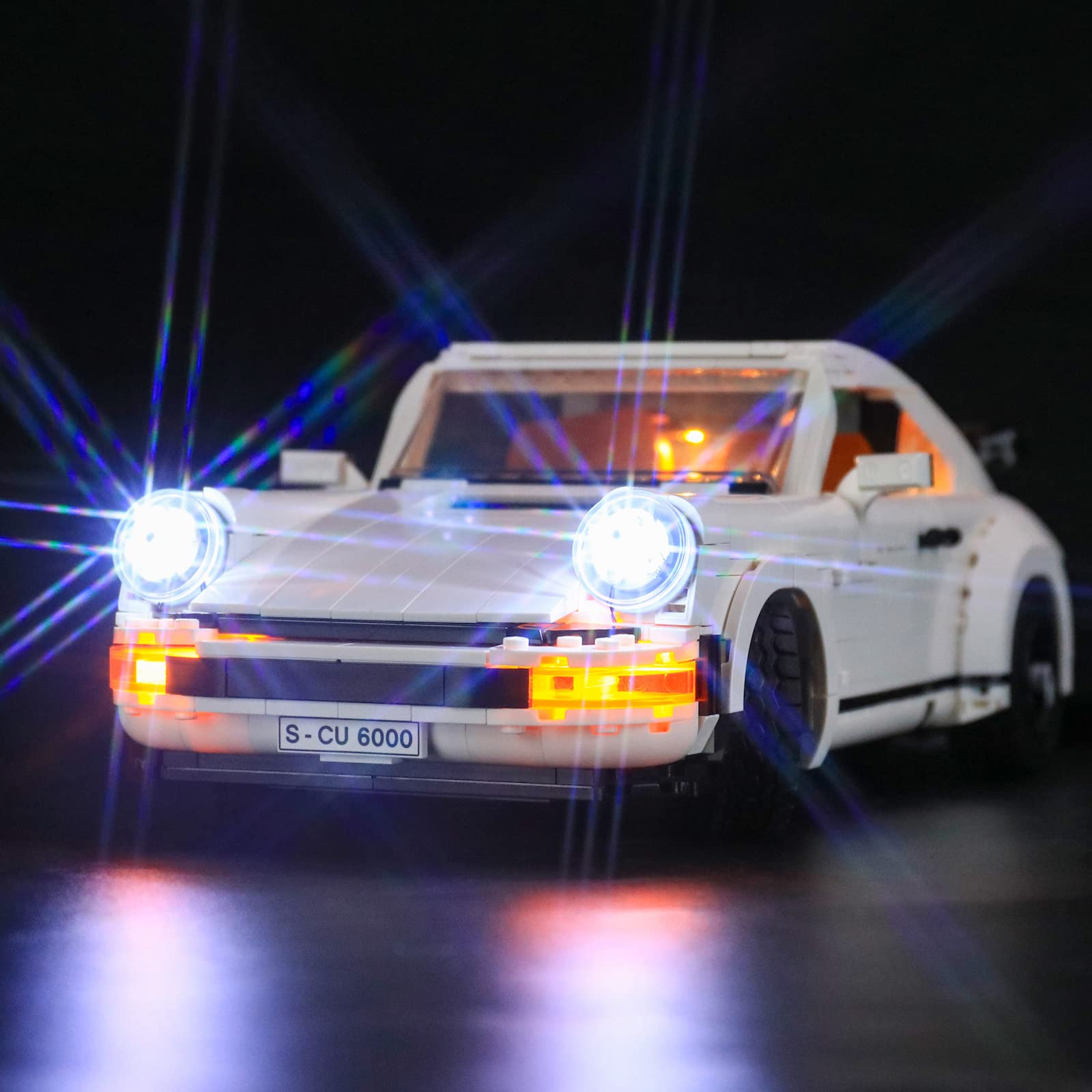 GEAMENT Porsche 911 2021 LED Light Kit - Building Blocks Lighting Set Compatible with Lego 10295 Creator Expert (Model Not Included) - Perfect for Car Enthusiasts & Lego Collectors to Enhance Display Models