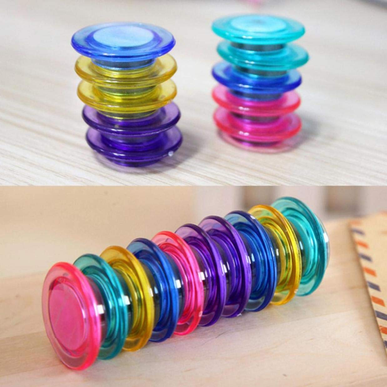 PLESIU Round Whiteboard Magnet - Colorful Mini Fridge Magnets for Home, School & Office - Perfect for Notes, Photos & Reminders on Whiteboards, Fridges & Metal Surfaces