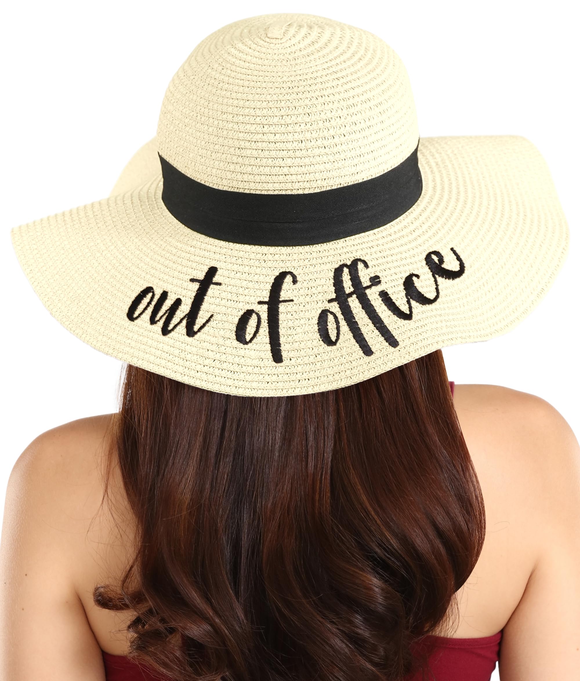 Foldable Beach Hats for Women - Wide Brim Sun Hats, Roll-Up Straw Hats for Summer Vacation & Outdoor Activities | Perfect for Beach, Pool, Travel and Sun Protection