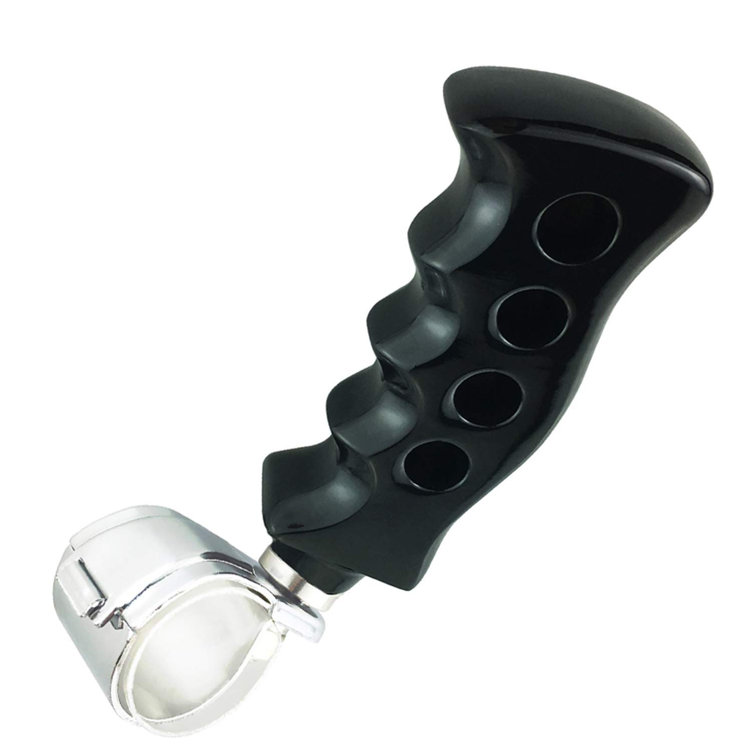 Black Suicide Spinner Steering Wheel Knob - Unique Shape Ergonomic Handle for Easy Vehicle Control | Perfect for Off-Roading, Trucking & Car Enthusiasts