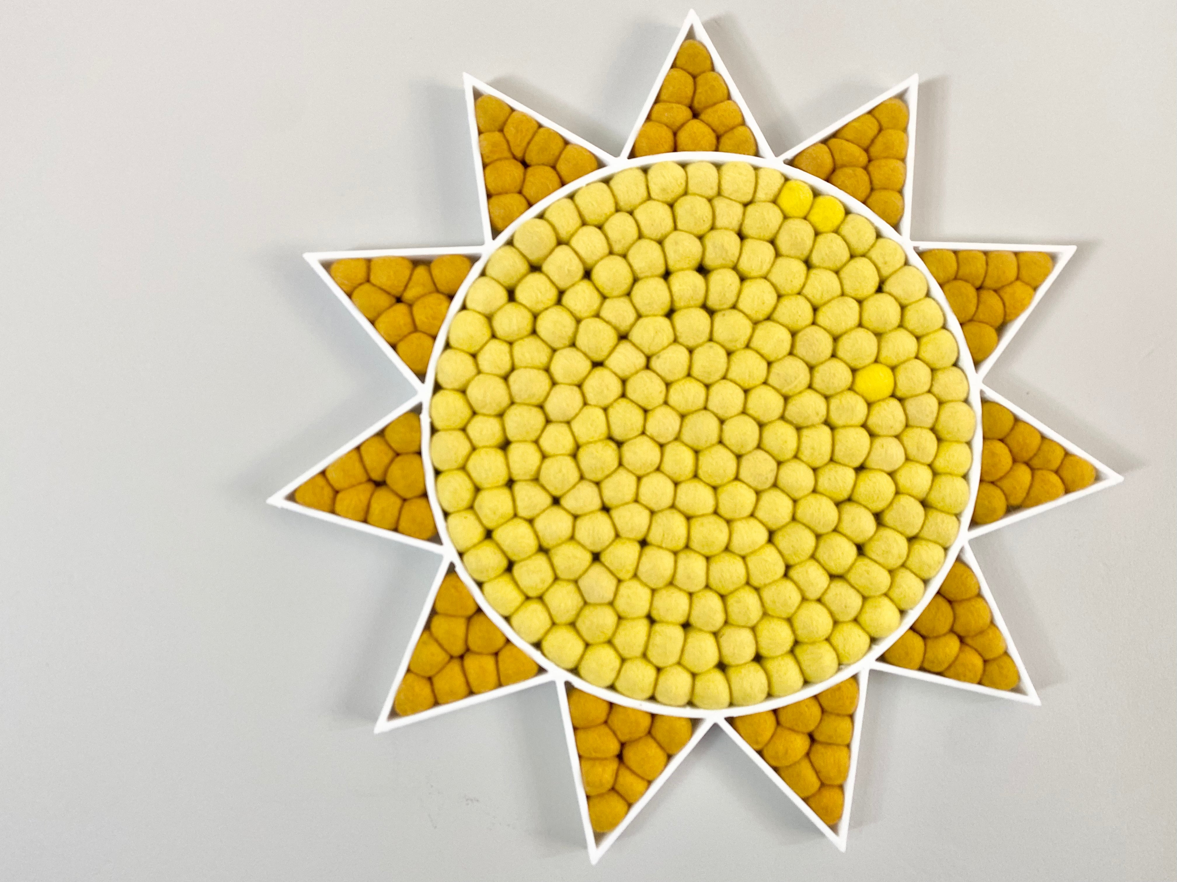 Sun Wall Hanging Decor - Handmade Boho Sunburst Wall Art for Living Room, Bedroom - Perfect for Home, Office & Yoga Studio Decor