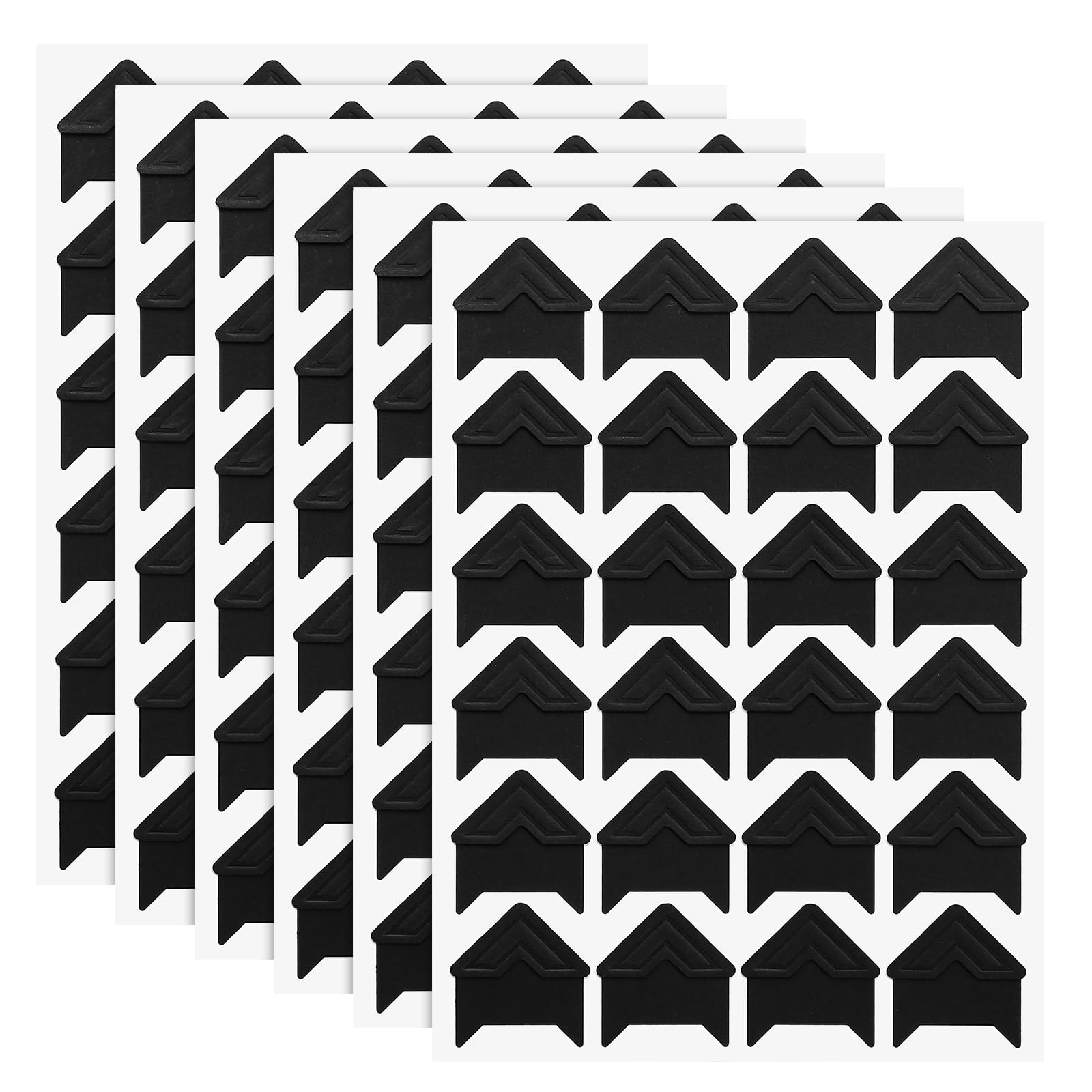 Naler 360 Pieces Self Adhesive Photo Corners - 0.83 x 0.8 Inch Black Clear Mounting Corners for Scrapbooking, Picture Albums, Journals - Acid-Free & No Residue - Safe for Photos & Documents - Perfect for DIY Crafts, Memory Books, Wedding Albums, and School Projects