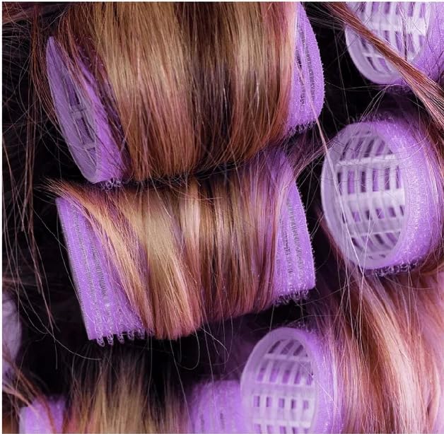 Heatless Hair Rollers Set for Women - Self Grip Holding Curlers | 6-Pack No Heat Hair Curling Rollers for Overnight Styling | Perfect for Beach Waves, Wedding & Party Hairstyles